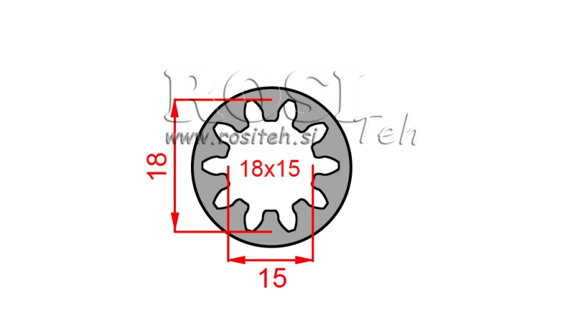 KARDAN ADAPTER BUS 18x15 (10 SPLINES) (40 mm)