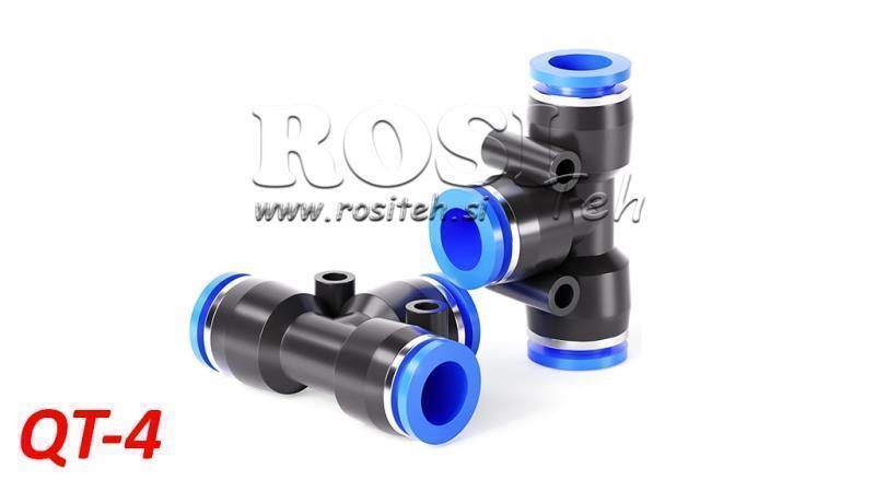 PNEUMATICKÁ ZÁSTRČKA T SPOJENÍ TPA BEZ VLÁKNA QT-4