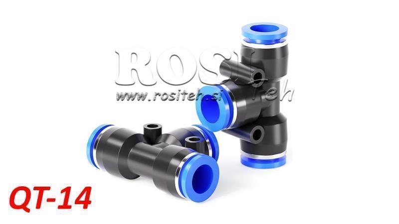 ZŁĄCZE PNEUMATYCZNE T DO POŁĄCZENIA TPA BEZ GWINTU QT-14