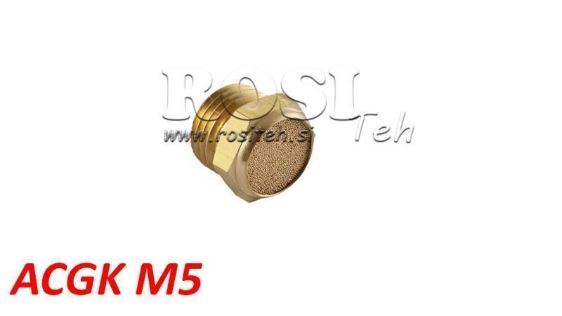PNEUMATIC MUFFLER MADE OF BRASS ACGK M5 LOW