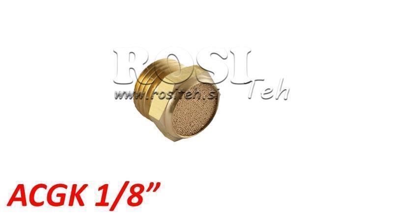 PNEUMATISK DÄMPARE AV MÄSSING ACGK 018 LÅG