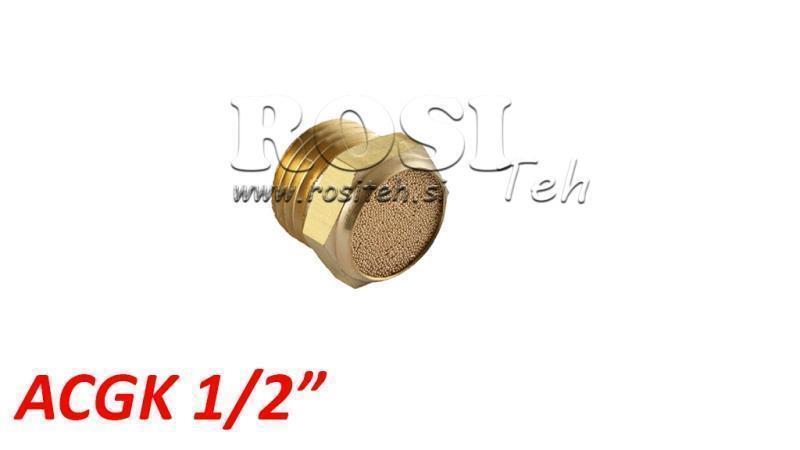 PNEUMATYCZNY TŁUMIK WYKONANY Z MIEDZI ACGK 012 NISKI