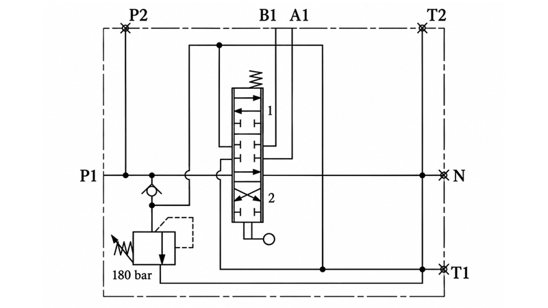 MANUALE VALVOLA IDRAULICA MONOBLOCCO 1xZ50