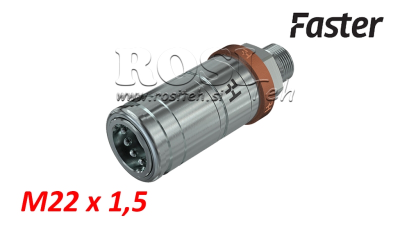 ACOPLAMENTO RÁPIDO FEMEA TRACTOR 3CFPV PUSH - PULL M22X1,5