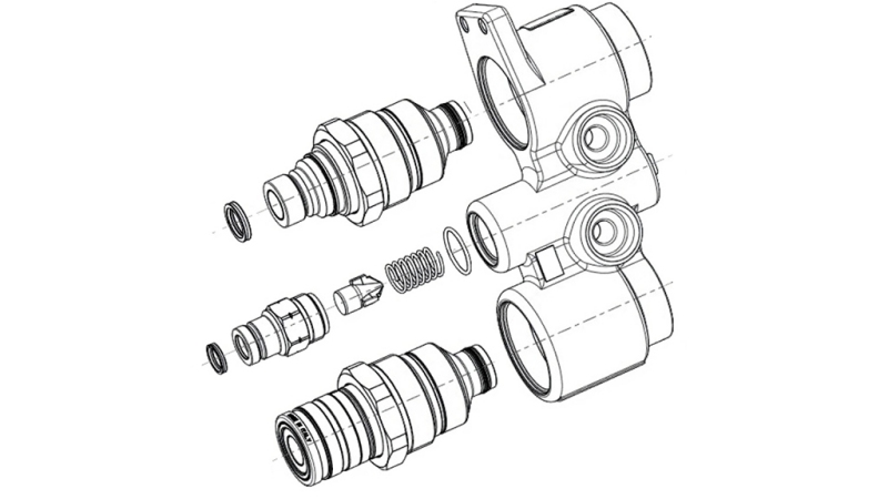 MULTIFASTERBLOCK MIT SCHNELLKUPLUNGEN FÜR BAGGER