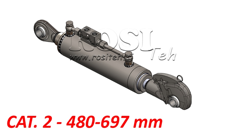 TELESZKÓPOS HIDRAULIKUS FÜGGESZTŐKAR AUTOMATIKUS - CAT. 2 (45-95 HP) - 480-697 mm (25,4 mm)
