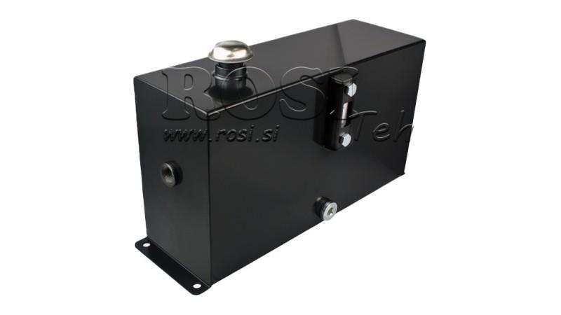 METAAL RESERVOIR 12 LITER CUBE 255x120x450mm COMPLEET MET UITRUSTING