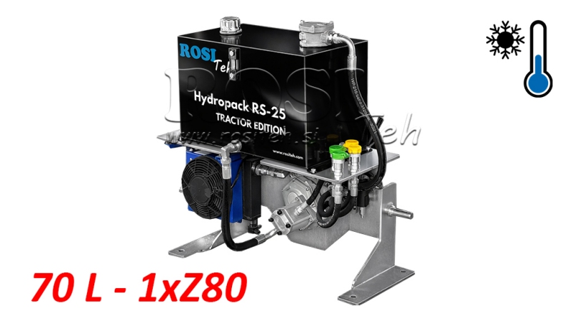 TRACTOR HYDRAULIC UNIT WITH A CAPACITY OF 70L FLOW 53L/MIN 1XZ80 - WITH OIL COOLER
