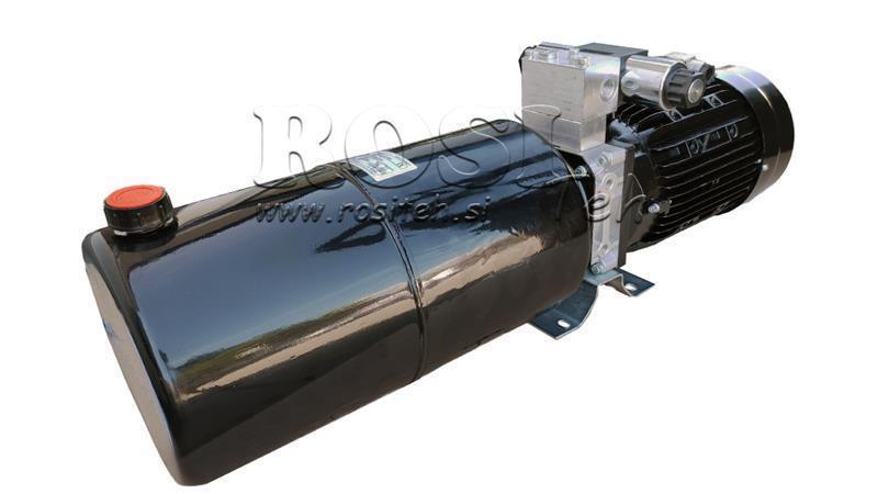 MINI HIDRAULIKUS EGYSÉG 380V AC (2.2 kW) 120 bar - 8.0 cc - 11.2 lit/perc - tartály 12 lit