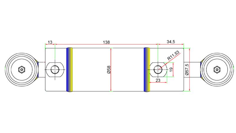 CILINDRO DE DIRECCIÓN HIDRÁULICA JOHN DEERE OEM-AM147174