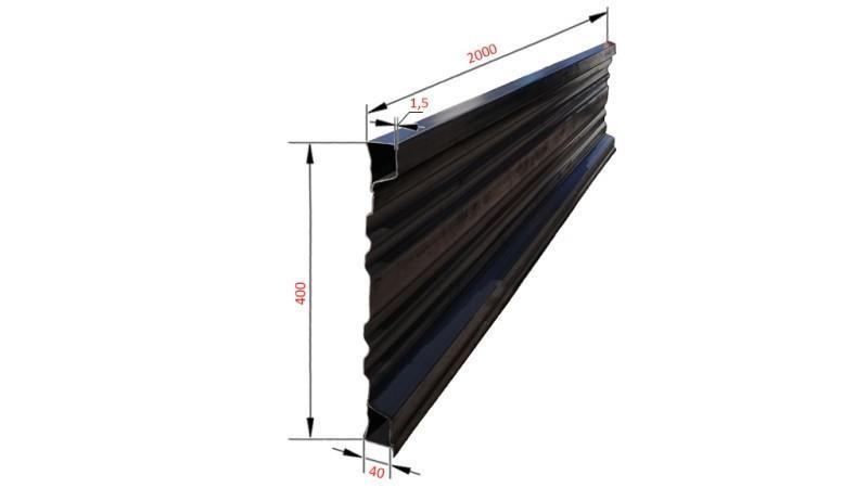 ŠONINIS PANELE TIPPER PRIEKABAI 2 MET. - AUKŠTIS 400 mm