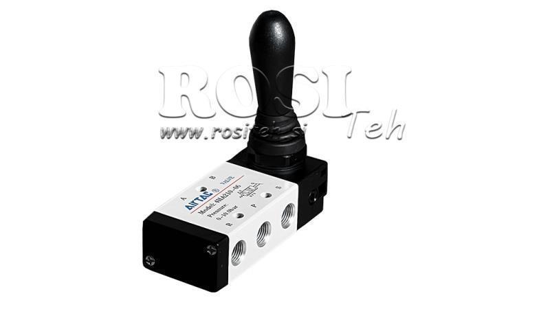 PNEUMATISK MANUEL VENTIL 5/3 1/4 PRT-0853-CRR MANUEL RETUR