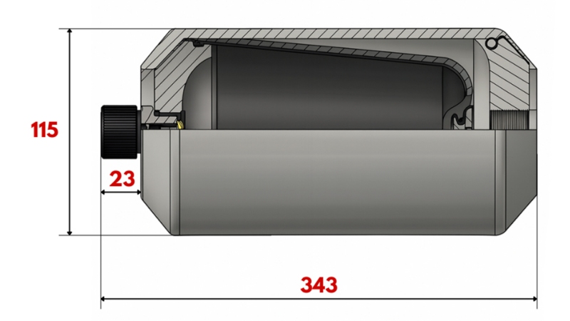 HYDRAULICKÝ AKUMULÁTOR 2,2 LIT - M18x1,5