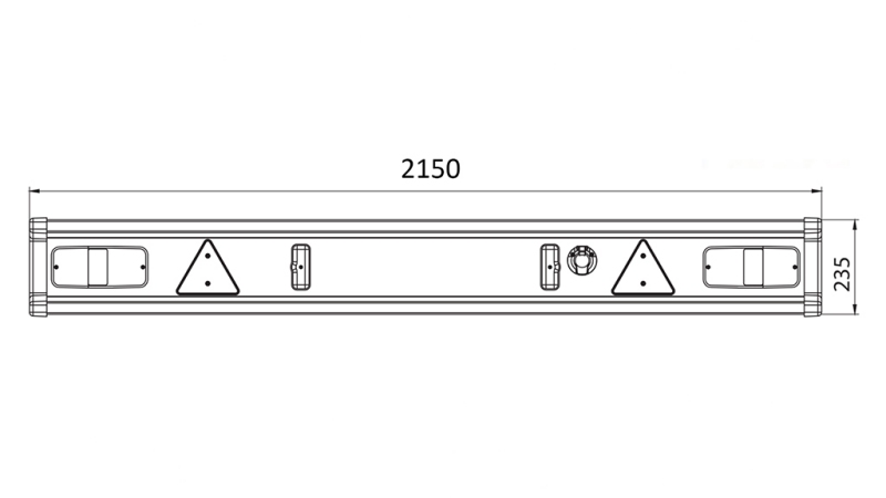 UTÁNFUTÓ ÜTKÖZŐ TÜV MODELL LÁMPÁKKAL 2150 mm