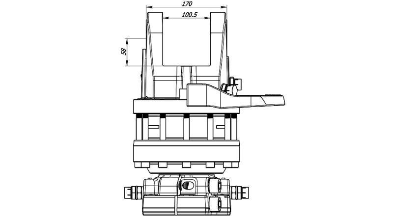 ХИДРАВЛИЧЕН РОТАТОР 16000/8000 KG С ФЛАНЕЦ