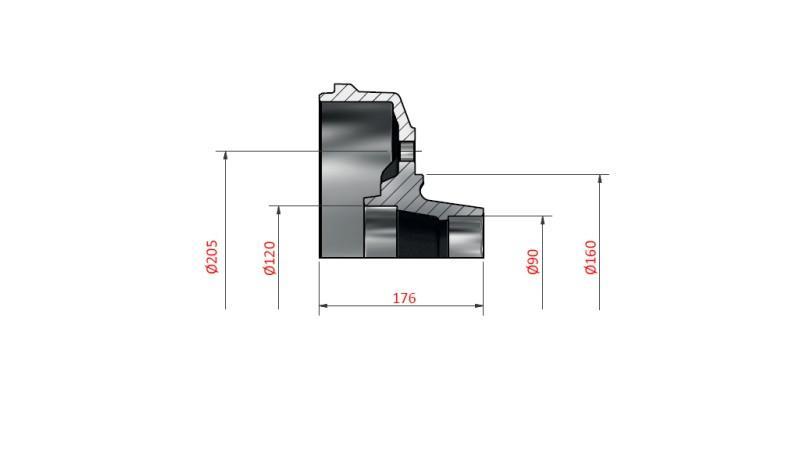DRUM DE FRÂNARE 090-120 300X060 PENTRU AXA 1600-1800-2000mm