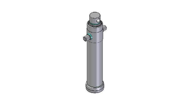 4027F -TELESCOPIC CYLINDER STANDARD/HOLE 2 STAGES TRAVEL 1095 DIAMETER 124