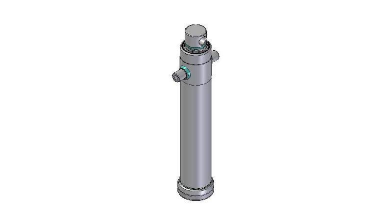 4028F -TELESCOPIC CYLINDER STANDARD/HOLE 2 STAGES TRAVEL 1195 DIAMETER 124