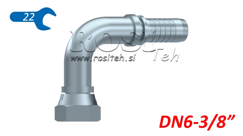HYDRAULIC FITTING BSP FEMALE ELBOW 90° DN6-3/8