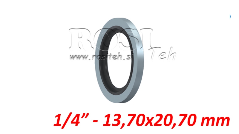 WASHER WITH RUBBER SEAL 1/4