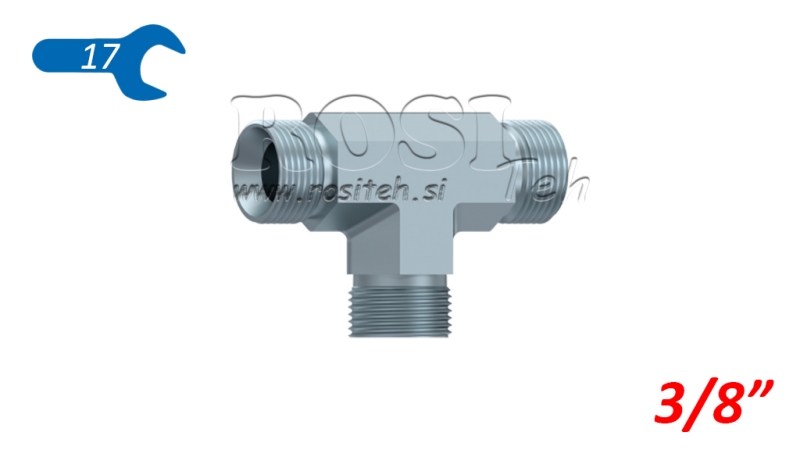 HIDRAULIKUS T-IDOM BSP KÜLSŐ-KÜLSŐ 3/8