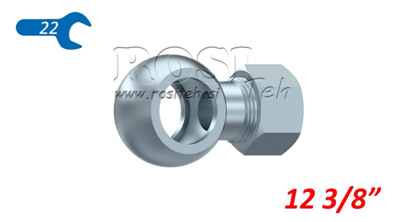 METALOWY WĄŻ BANJO 3/8 Z NAKRĘTKĄ