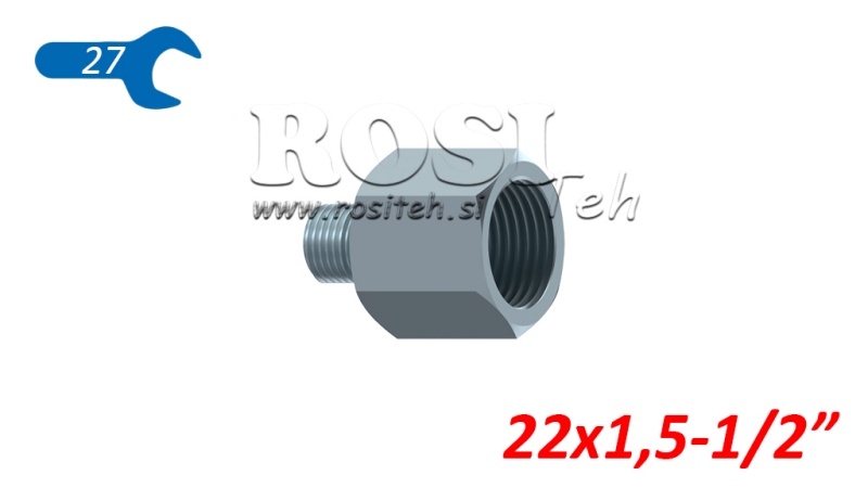 HIDRAULIKUS ADAPTER KÜLSŐ-BELSŐ 22x1,5-1/2