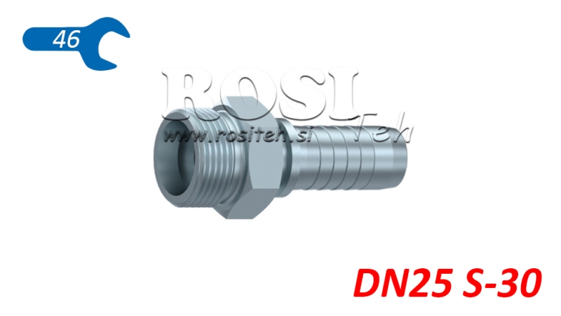 RACCORD HYDRAULIQUE CES 30 MALE DN25-M42X2