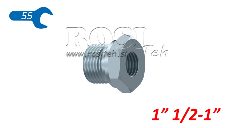 HYDRAULIC ADAPTER MALE-FEMALE 1 1/2