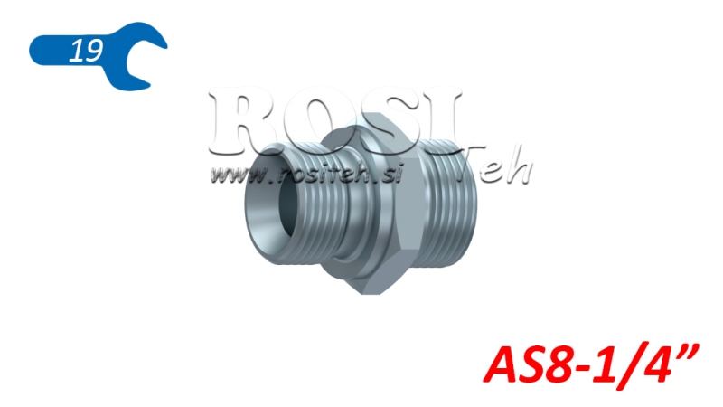HIDRAULIKUS KÉTCSAVAROS CSATLAKOZÓ AS8-BSP1/4
