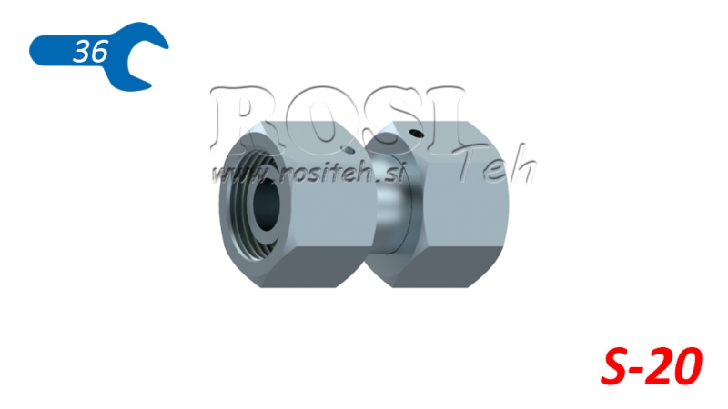 HIDRAULINIS DVIGUBAS SUKAMŲ VERŽLIŲ JUNGTIS (20S) M30X2