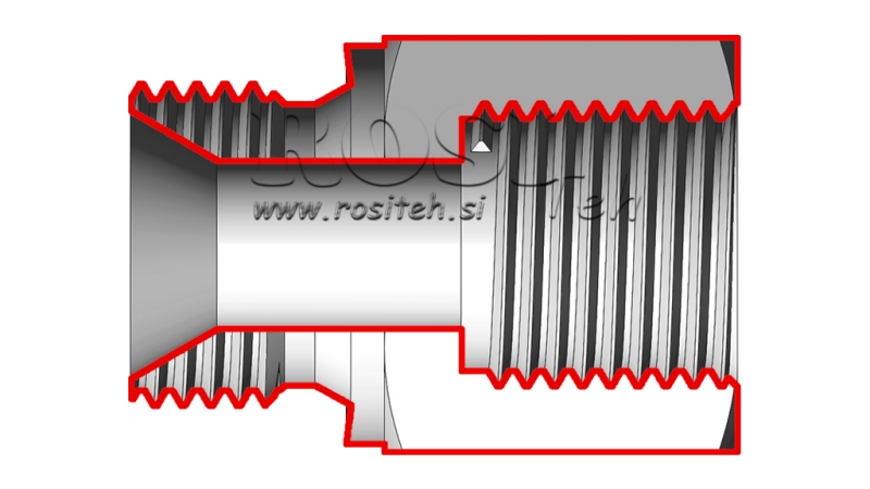 HIDRAULIKUS ADAPTER KÜLSŐ-BELSŐ 1/2-22x1,5