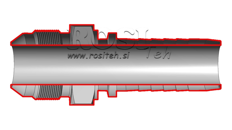 HIDRAULISKĀ SAVIENOJUMS AGJ JIC74° VĪRIEŠA DN13-3/4”-16
