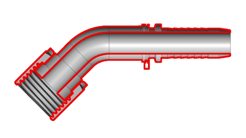 CONEXIUNE HIDRAULICĂ DKORFS COLȚ FEMELĂ 45° DN8-11/16-16