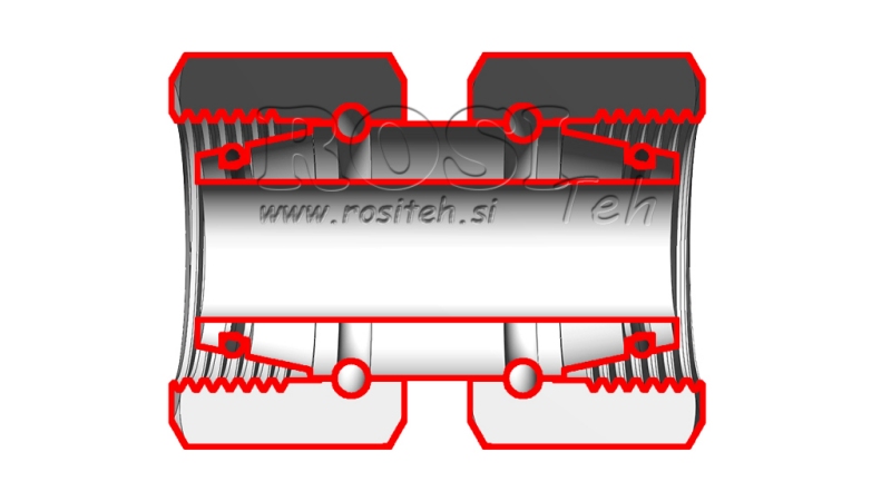 HIDRAULIKUS KETTŐS FORGÓ ANYÁS CSATLAKOZÓ (12L) M18X1,5