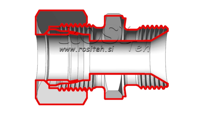 HYDRAULIKVERSCHRAUBUNG mit Mutter AL22-BSP3/4