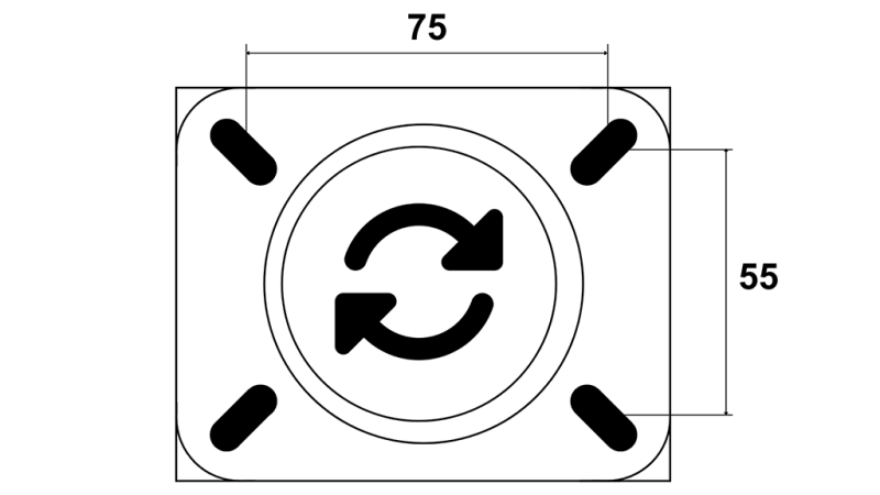 KERÉK FORGATHATÓ 100 MM