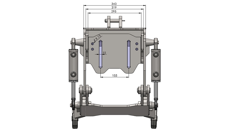 UNIVERZALNI KIT PREDNJA ČELNA HIDRAVLIKA 1KAT PROFI STANDARD ZA TRAKTOR 800kg (VAŠ RAL PO IZBIRI)