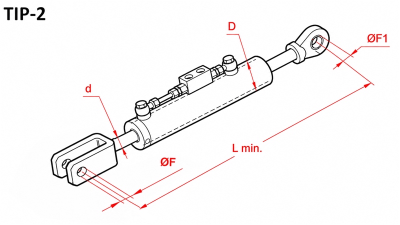 HIDRAULIKUS EMELŐ FŰGGESZTŐKAR  - CASE-IH 80/40perc.550 tip (2) fi 25/25