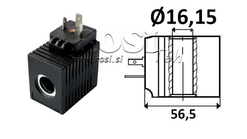 ELEKTROMAGNETISCHE SPOEL 12V DC - CB12 - fi 16.15mm-52mm 16W IP65