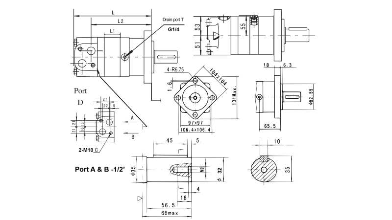 MOTOR HIDRÁULICO MS 100 ECO (ALSG3-100)