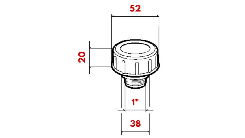 TAPÓN DE LLENADO 1 CON VENTILACIÓN