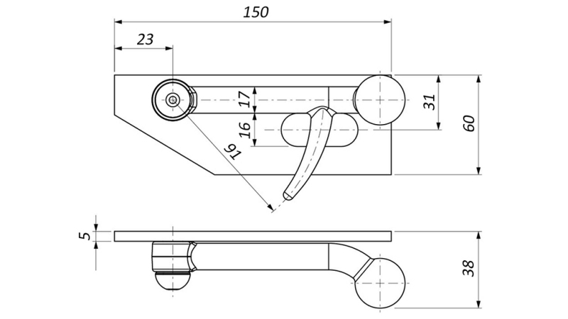 PÓTKOCSI OLDAL BEZÁRÓ TIP PIASTRA BAL