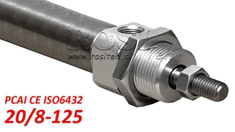 PNEUMATINIS CILINDRAS PCAI 20/8-125 CE ISO6432
