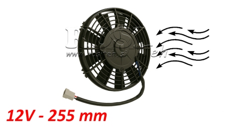 VENTILADOR AXIAL 255MM EMPUJE 12V