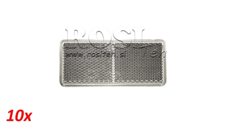 TÉGLALAP ALAKÚ FÉNYVISSZAVERŐ FEHÉR 105x48 (10pcs)