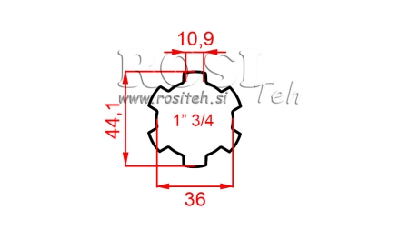 KARDANSKA UTORNA GRED 1-3/4 (1000 mm)
