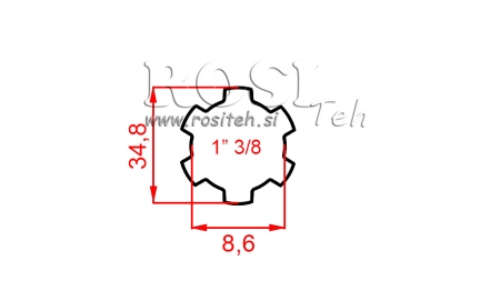 ZAPFWELLENADAPTER 1-3/8 STANDARD (400 mm)