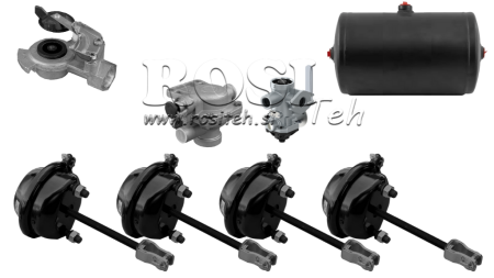 PÓTKOCSI LEVEGŐS FÉKKÉSZLET 1 KÖRÜ SISTEM 4 HENGER