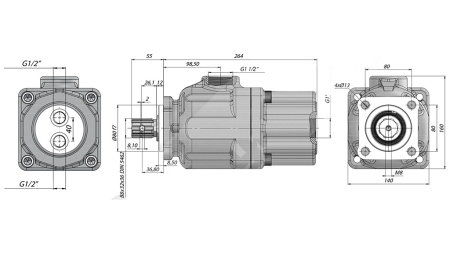 HYDRAULICZNA POMPA TŁOKOWA -100CC - 300 BAR